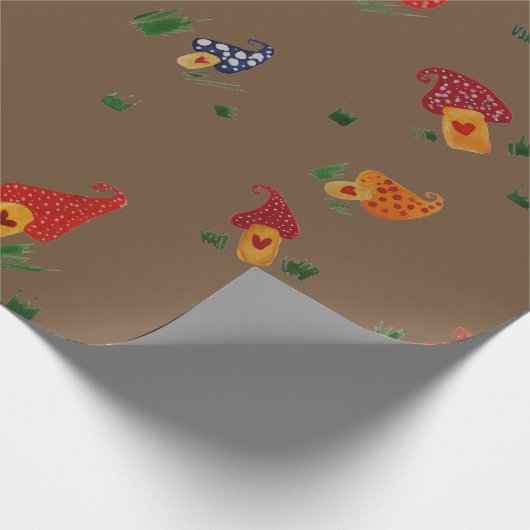 Pilze mit Matte Wrapping Paper Geschenkpapier (Ecke)