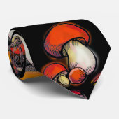 Pilze mit schwarzem Hintergrund Krawatte (Gerollt)
