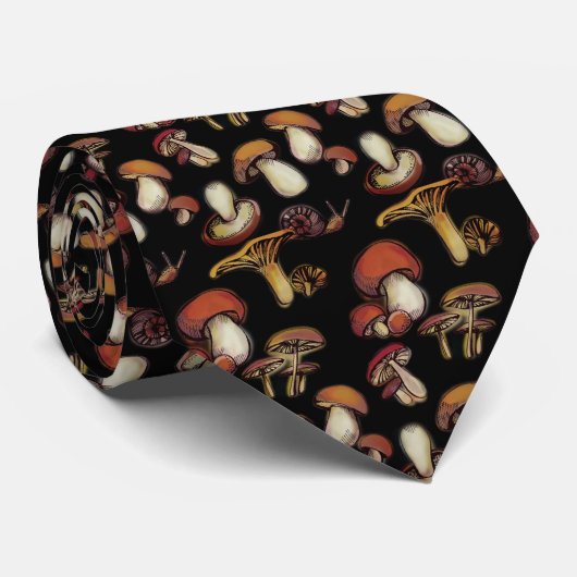 Pilze mit schwarzem Hinterhals Krawatte (Gerollt)