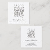 Pilze, Monde und Kristalle Quadratische Visitenkarte (Vorne/Hinten)