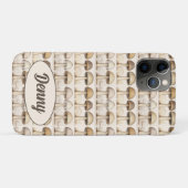 Pilze Muster braun, beige und grau Case-Mate iPhone Hülle (Rückseite (Horizontal))