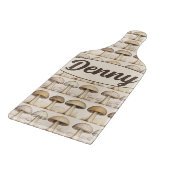 Pilze Muster braun, beige und grau Schneidebrett (Ecke)