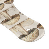 Pilze Muster braun, beige und grau Schneidebrett (Ecke)