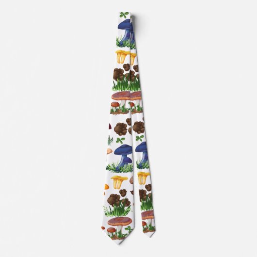 Pilze Nahtloses Muster Krawatte (Vorderseite)