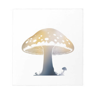 Pilze Natur Umwelt Leben Silhouette Stil Notizblock
