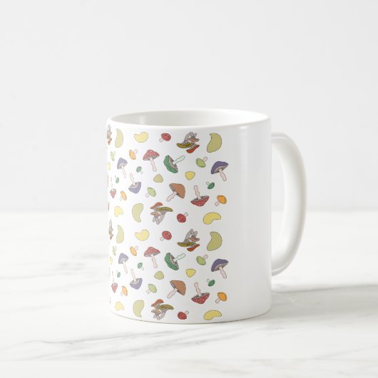 Pilze Pastell Kaffeetasse (VorderseiteRechts)