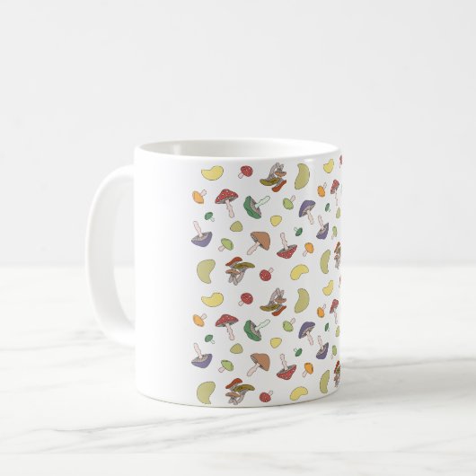 Pilze Pastell Kaffeetasse (Vorderseite Links)