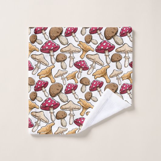Pilze Patternhandtuch-Set Badhandtuch Set (Waschlappen)