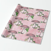 Pilze Pink Woodland Antikes Vintages Ephemera Geschenkpapier (Ungerollt)