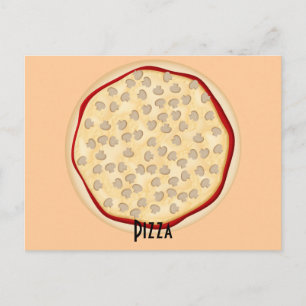 Pilze Pizza Rezept Card Postkarte