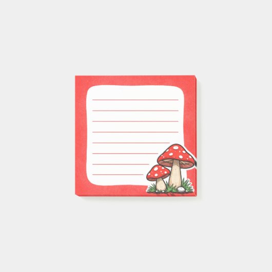 Pilze Post-it Klebezettel (Vorderseite)