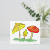 Pilze Postkarte (Stehend Vorderseite)