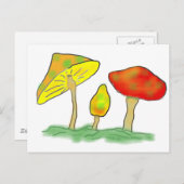 Pilze Postkarte (Vorne/Hinten)