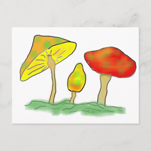 Pilze Postkarte (Vorderseite)