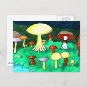 Pilze Postkarte (Vorne/Hinten)