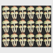 Pilze Rose Waldland Schwarzer Wald Elegant Geschenkpapier (Flach)