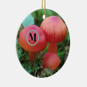 Pilze rot mit Monogramm Keramik Ornament (Rechts)