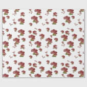 Pilze rot und weiß geschenkpapier (Flach)