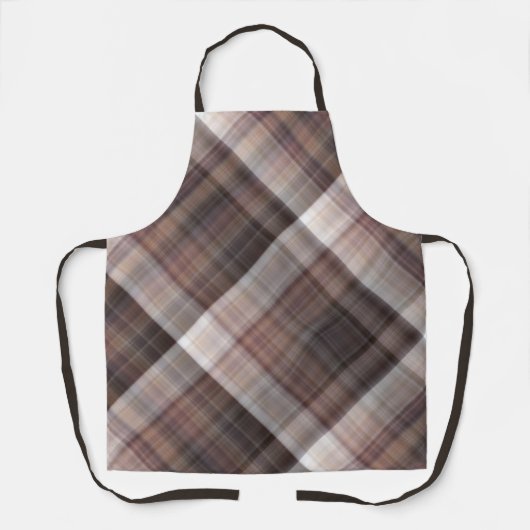 Pilze Rustikale Braune Plaid Schürze (Vorderseite)