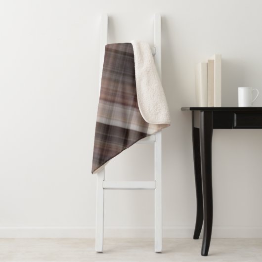 Pilze Rustikale Braune Plaid Sherpadecke (Beispiel)