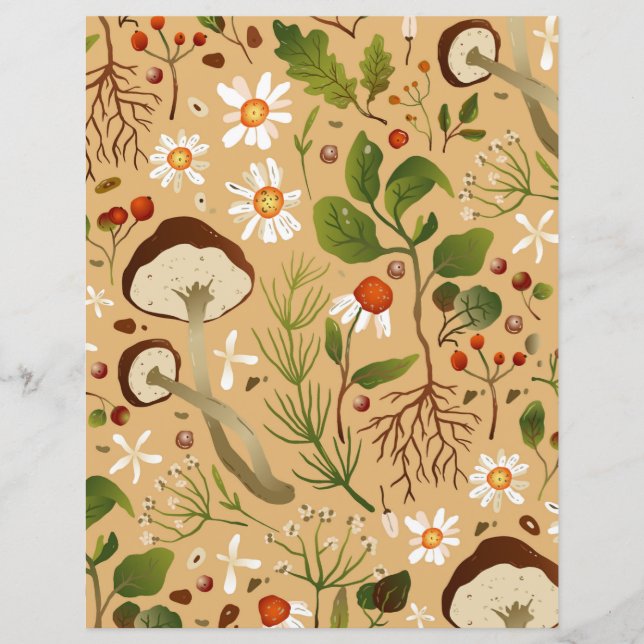 Pilze, Säcke und Blätter (Vorderseite)