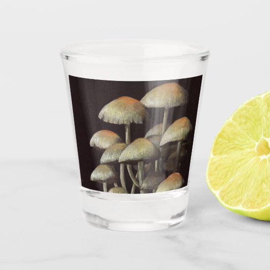 Pilze Schnapsglas (Vorderseite)
