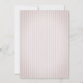 Pilze Snail Pink Stripes Babydusche Einladung (Rückseite)