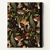 Pilze Spiralkomposition Notizblock (Rückseite)