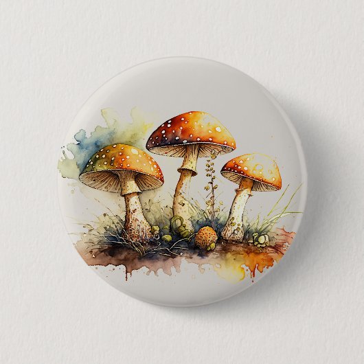 Pilze Toadstol, Amanita Muscaria Button (Vorderseite)