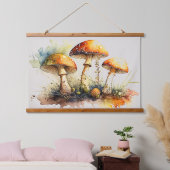 Pilze Toadstol, Amanita Muscaria Wandteppich Mit Holzrahmen (Schlafzimmer)