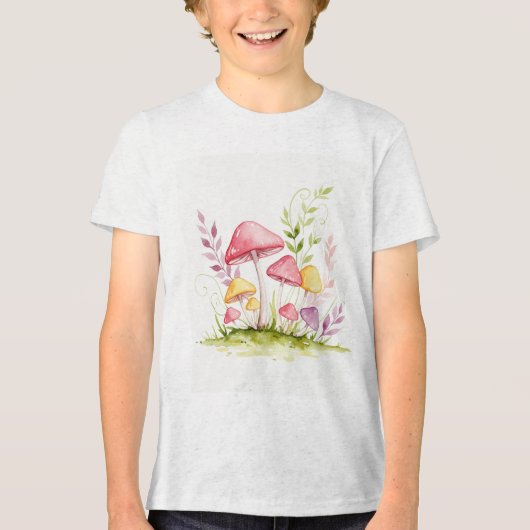 Pilze Tri-Blend Shirt (Vorderseite)