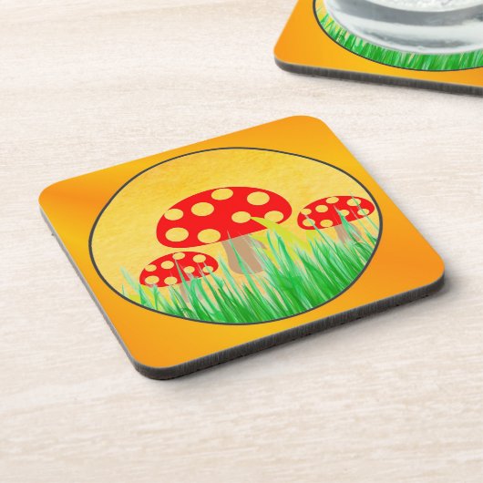 Pilze trinken Untersetzer (Linke Seite)