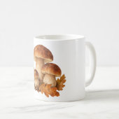 Pilze und abgefallene Eichenblätter Kaffeetasse (VorderseiteRechts)