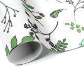 Pilze und Blätter aus dem Whimsikwald Geschenkpapier (Rolleneckpunkt)