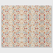 Pilze und Blätter Geschenkpapier (Flach)