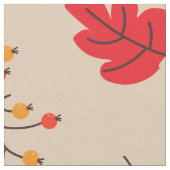 Pilze und Blätter Stoff (Nahaufnahme)