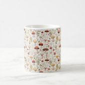 Pilze und Blume des Waldes Kaffeetasse (Mittel)