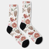 Pilze und Blume Socken (Rechts)