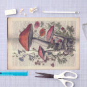 Pilze und Blume zur Illustration des Buchtextes Seidenpapier (Handwerk)