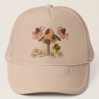 Pilze und Blumen Truckerkappe