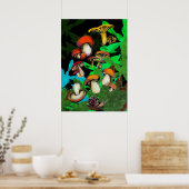 Pilze und eine Schnecke Poster (Küche)