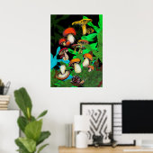 Pilze und eine Schnecke Poster (Heimbüro)