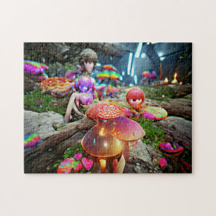 Pilze und Fairies Jigsaw Puzzle