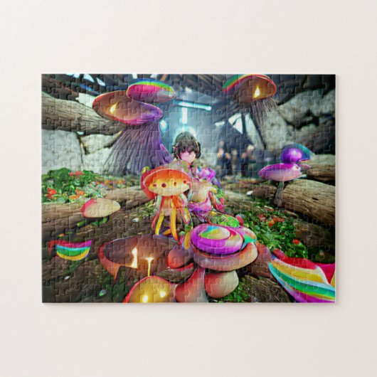 Pilze und Fairies Jigsaw Puzzle (Horizontal)