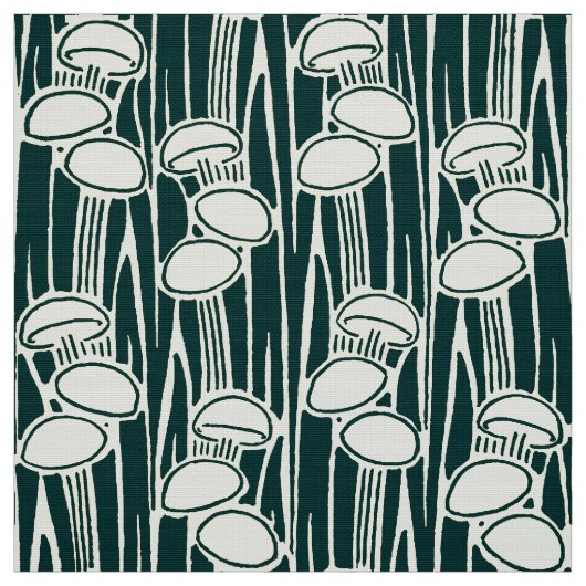 Pilze und Gras Muster Stoff (Muster)