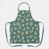 Pilze und grüne Grüntöne Schürze (Vorderseite)