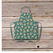 Pilze und grüne Grüntöne Schürze