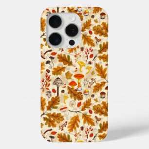 Pilze und Herbstflora auf Sahne Case-Mate iPhone Hülle