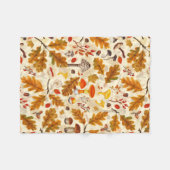Pilze und Herbstflora auf Sahne Fleecedecke (Vorderseite (Horizontal))