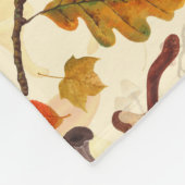 Pilze und Herbstflora auf Sahne Fleecedecke (Ecke)